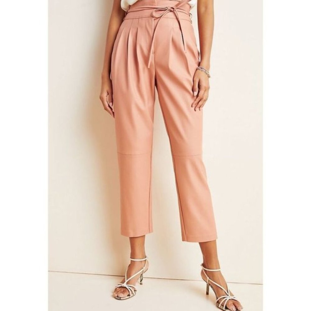 Anthropologie BLANKNYC Chelsea Tapered Faux Leather pants new - Picture 4 of 7